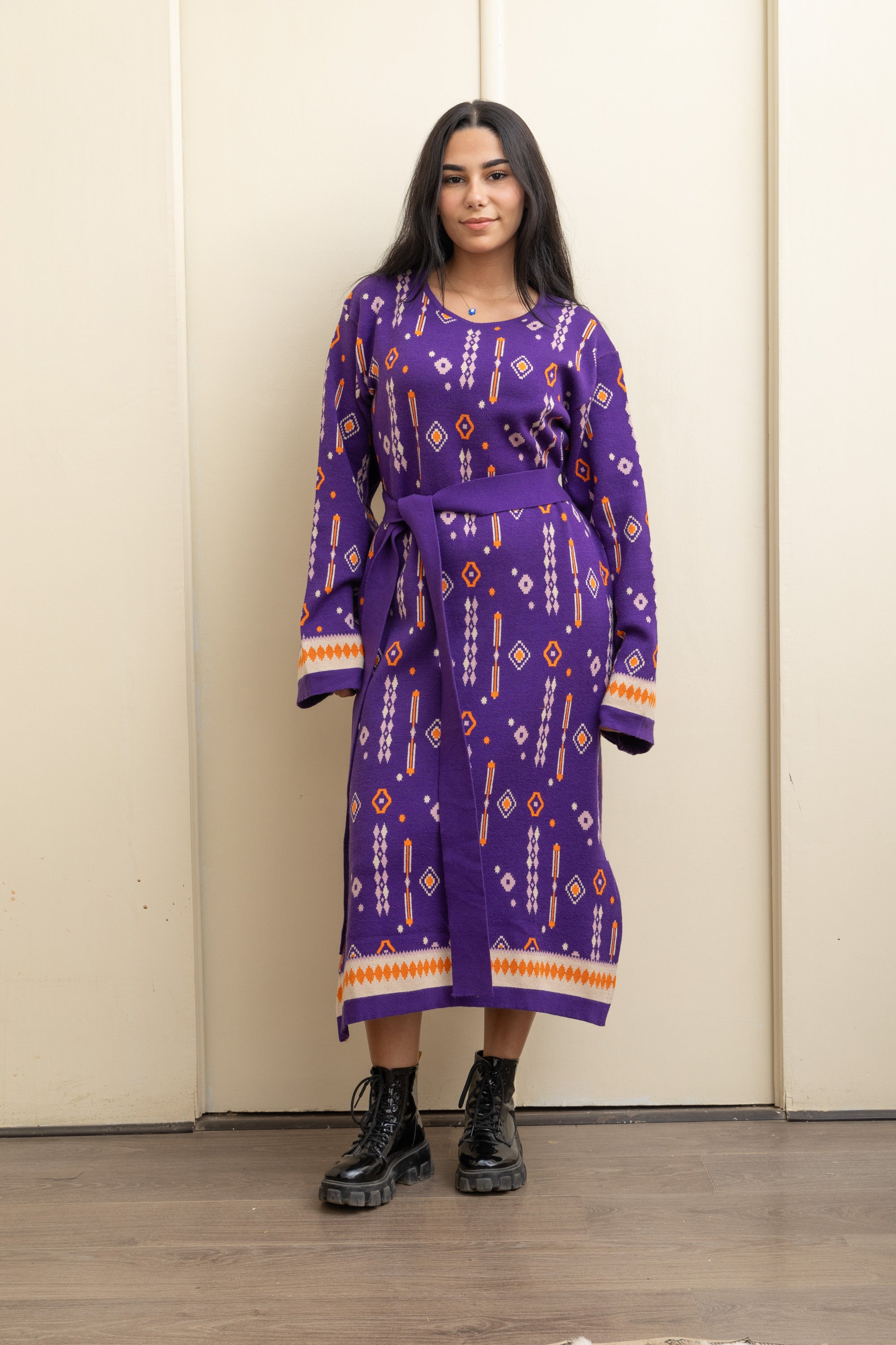 Image of Purple Effortless Knit Maxi Dress – Style with Every Step